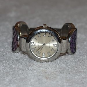 Vintage Purple Cuff Bracelet Watch by HUGO